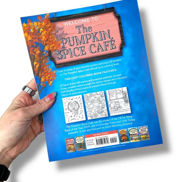 The Pumpkin Spice Cafe (#1) by Laurie Gilmore & Coloring Book NEW Book Bundle - Picture 7 of 9